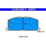 ATE Remblokkenset TOYOTA 13.0460-5976.2 0446512240,0449112432,0449112561 0449117040,0449112630,0449117020,0449117021,0449120500,0446512040,0449112422