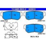 ATE - Remblokkenset - Set Assen - Voor Voertuigen Met ABS - Achteras