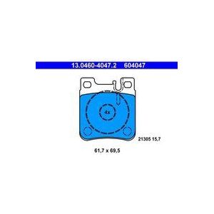 ATE - Remblokkenset - Set Assen - Voor MERCEDES-BENZ en CHRYSLER - Achteras