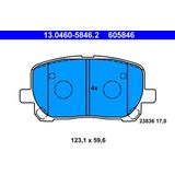 ATE - Remblokkenset - Vooras - Set assen - Remsysteem Akebono