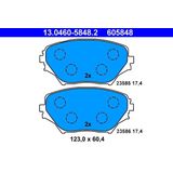 ATE - Remblokkenset - Vooras - Set assen - Remsysteem Akebono