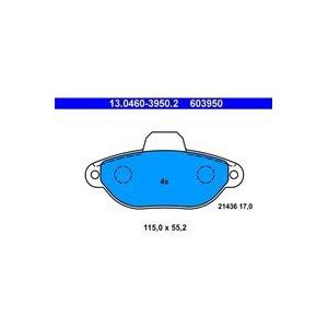 ATE - Remblokkenset - Vooras - Set assen - Remsysteem Bendix - Bouwjaar vanaf 11/1993