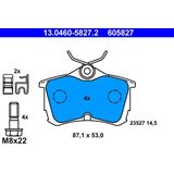 ATE - Remblokkenset - Achteras - Set assen - Met Akoestische Slijtagewaarschuwing