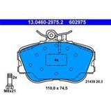 ATE - Remblokkenset - Set Assen - Vooras - Voorbereid Voor Slijtagewaarschuwing