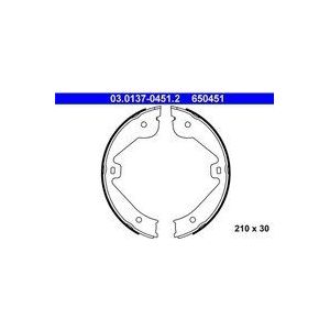 ATE - Remschoenset - Achteras - Voor VW, MERCEDES-BENZ, AUDI - 210 mm - 30 mm