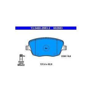 Remblokken Set - Seat, Skoda, Volkswagen - 4 Remblokken per As - Voor - Lucas / TRW