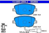 Remblokken Set - Seat, Skoda, Volkswagen - 4 Remblokken per As - Inclusief Slijtageindicator