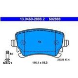ATE - Remblokkenset - Set Assen - Voor Voertuigen Met Elektrische Handrem - Achteras