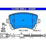 ATE - Remblokkenset - Set Assen - Achteras - Inclusief Slijtageindicator