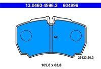 ATE - Remblokkenset - Achteras - Set assen - Voor IVECO 13.0460-4996.2