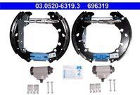 ATE Remschijf, trommelrem FORD,MAZDA 03.0520-6319.3