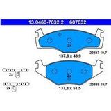 ATE - Remblokkenset - Set Assen - Vooras - Volkswagen - Met Toebehoren