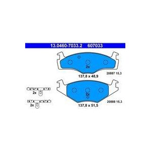 ATE - Remblokkenset - Set assen - Vooras - Volkswagen - 13.0460-7033.2
