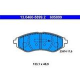 Remblokken Set Chevrolet, Daewoo - 4 Remblokken per As - Voor - 16,9 mm Dikte