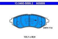 Remblokken Set Chevrolet, Daewoo - 4 Remblokken per As - Voor - 16,9 mm Dikte
