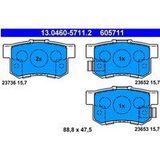 ATE - Remblokkenset - Achteras - Set assen - Met Akoestische Slijtagewaarschuwing