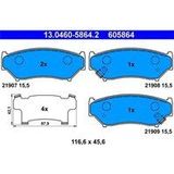 Suzuki - Remblokken Set - Voor - Set van 4 Remblokken - Met Slijtageindicator