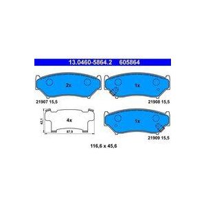 Suzuki - Remblokken Set - Voor - Set van 4 Remblokken - Met Slijtageindicator