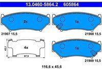 Suzuki - Remblokken Set - Voor - Set van 4 Remblokken - Met Slijtageindicator