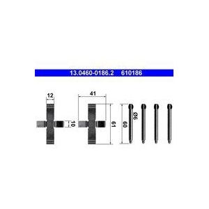 ATE Accessoireset, schijfremblok MERCEDES-BENZ 13.0460-0186.2 0004213391,0009919760,A0004213391 A0009919760