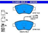 ATE - Remblokkenset - Set Assen - Vooras - Inclusief Slijtageindicator