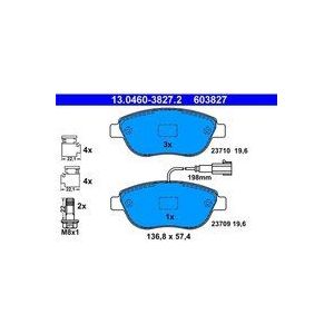 ATE - Remblokkenset - Set Assen - Vooras - Inclusief Slijtageindicator