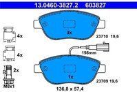 ATE - Remblokkenset - Set Assen - Vooras - Inclusief Slijtageindicator