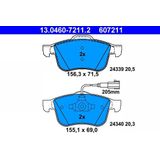 ATE - Remblokkenset - Vooras - Set assen - Inclusief Slijtageindicator