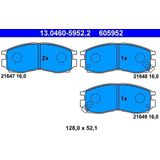 ATE - Remblokkenset - Vooras - Set assen - Met Akoestische Slijtagewaarschuwing