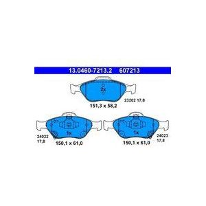 Remblokken Set - Voor - ATE - Daihatsu, Toyota - 4 Remblokken per As