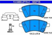 ATE - Remblokkenset - Set Assen - Vooras - Met Akoestische Slijtagewaarschuwing
