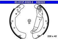 ATE - Remschoenen Set - Remschoenset - Achteras - 230 mm - 42 mm