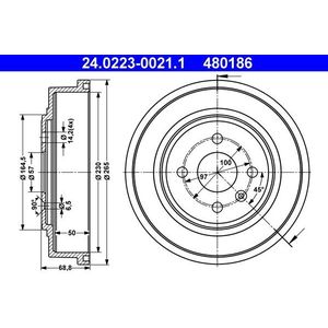 Opel - Remtrommel - Diameter 230 mm - 4 Gaten - Voor Diverse Bouwjaren