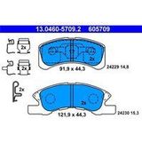 ATE - Remblokkenset - Vooras - Set assen - Met Akoestische Slijtagewaarschuwing