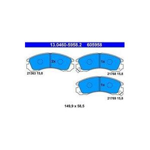 ATE - Remblokkenset - Set Assen - Vooras - Met Akoestische Slijtagewaarschuwing
