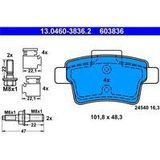 ATE - Remblokkenset - Set Assen - Achteras - 13.0460-3836.2
