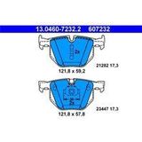 BMW - Remblokken Set - ATE 13.0460-7232.2 - Achter - Set van 4 Remblokken