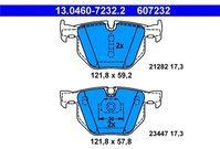 BMW - Remblokken Set - ATE 13.0460-7232.2 - Achter - Set van 4 Remblokken