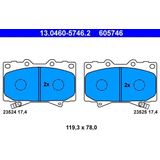 ATE Remblokkenset TOYOTA,LEXUS 13.0460-5746.2 0446560150,0446560151,0446560180 0446560190,0446560220,0446560120,0446560170,0446560230
