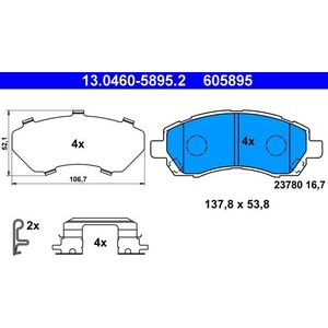Remblokset ATE 13.0460-5895.2, voor
