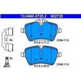 ATE - Remblokkenset - Set Assen - Vooras - Voorbereid Voor Slijtagewaarschuwing