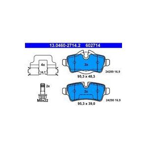 Remblokken Set - Mini - Achter - Set van 4 Remblokken - Voor Lucas / TRW Remsysteem
