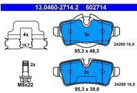 Remblokken Set - Mini - Achter - Set van 4 Remblokken - Voor Lucas / TRW Remsysteem