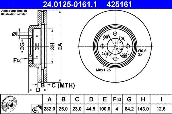Remschijf Mg Ate 24.0125-0161.1