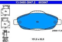 ATE - Remblokkenset - Set Assen - Vooras - Remsysteem Bosch