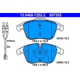 ATE - Remblokkenset - Vooras - Set assen - Inclusief Slijtageindicator
