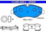 ATE - Remblokkenset - Vooras - Met Geleideplaat - Set Assen