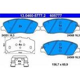 ATE - Remblokkenset - Vooras - Set assen - Met Anti-kreukplaat - Slijtageindicator