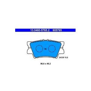 ATE - Remblokkenset - Achteras - Set assen - Voor TOYOTA, LEXUS - 13.0460-5765.2