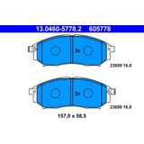 ATE - Remblokkenset - Vooras - Set assen - Met Akoestische Slijtagewaarschuwing